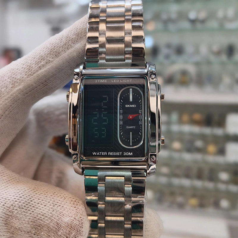 Skmi 1868 Dual Time Silver