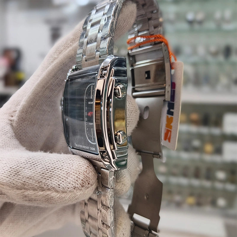 Skmi 1868 Dual Time Silver