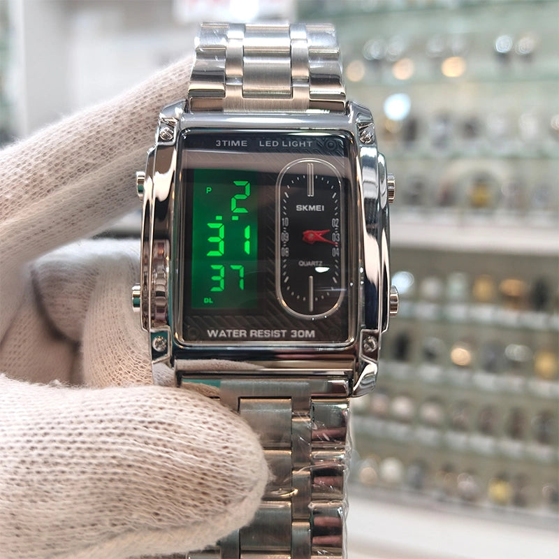 Skmi 1868 Dual Time Silver