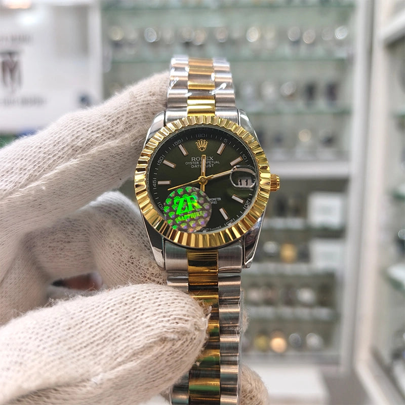 Rlx 2 Tone Green Fluted Ladies