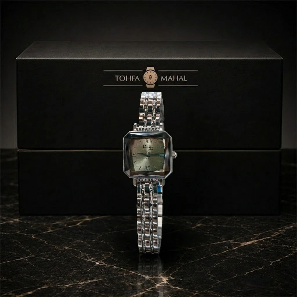 Annie Time Silver Green Ladies