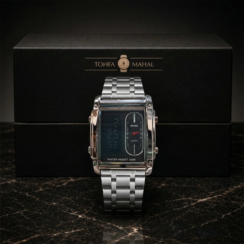 Skmi 1868 Dual Time Silver