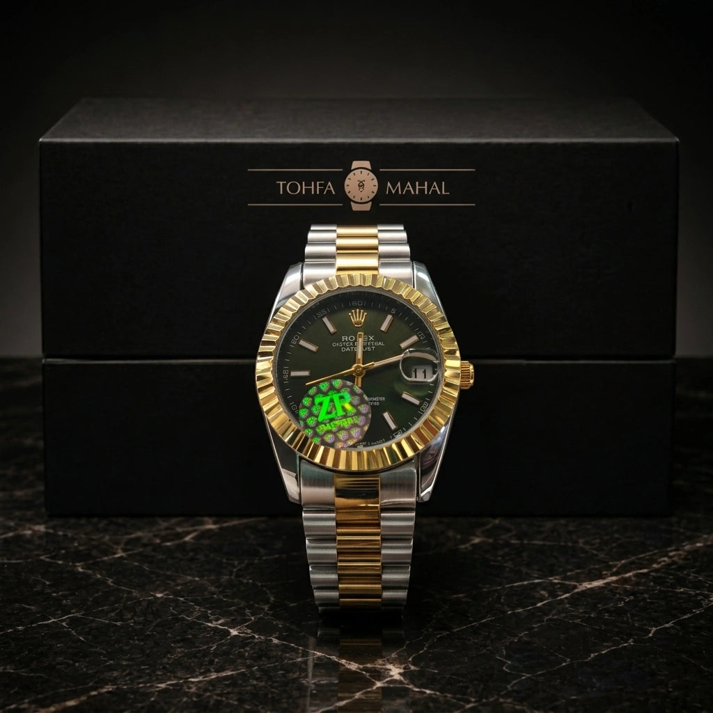 Rlx 2 Tone Green Fluted Ladies