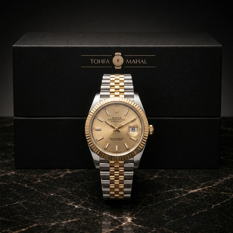 Rlx 2 Tone Golden Fluted Ladies