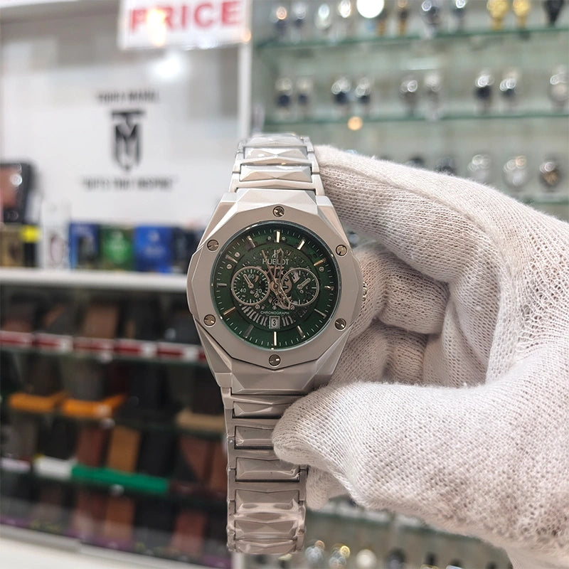 Diamond-Cut Green Dial