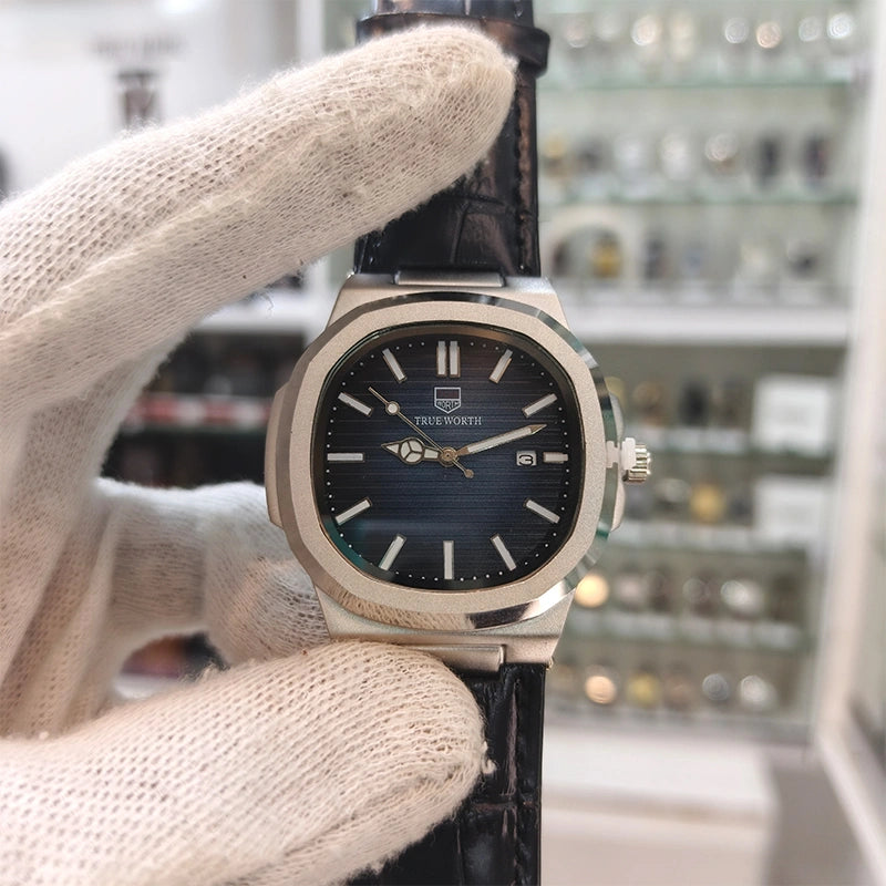 True Worth Black Blue Dial