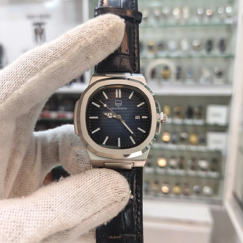True Worth Black Blue Dial
