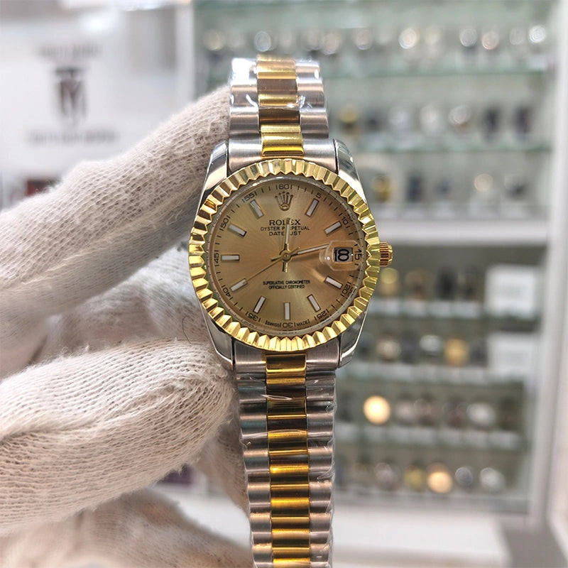 Rlx 2 Tone Golden Fluted Ladies