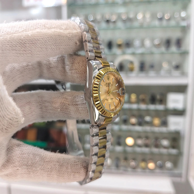 Rlx 2 Tone Golden Fluted Ladies