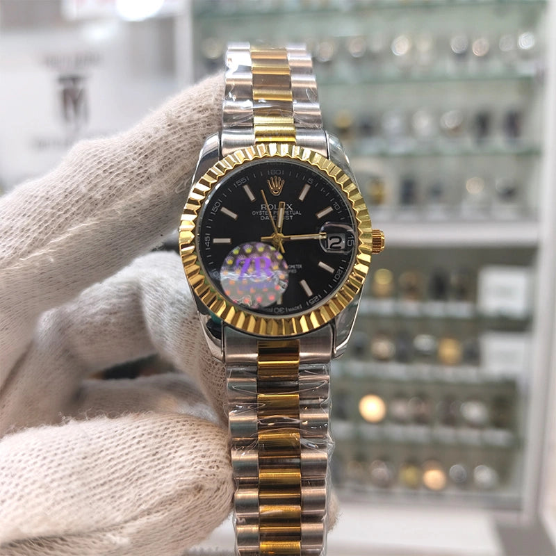 Rlx 2 Tone Black Fluted Ladies