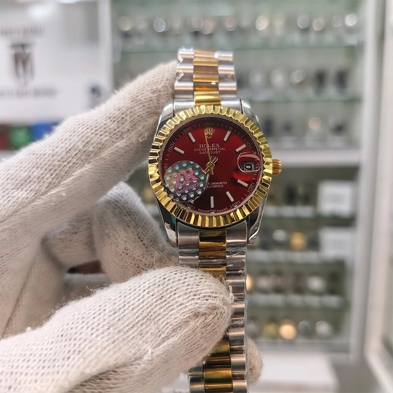 Rlx 2 Tone Maroon Fluted Ladies