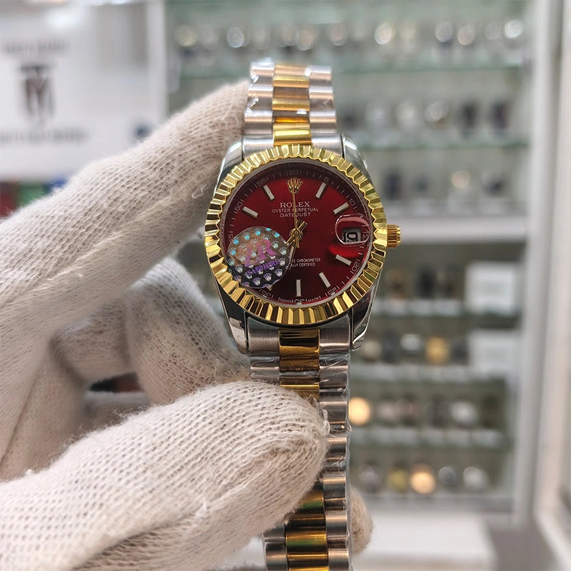 Rlx 2 Tone Maroon Fluted Ladies
