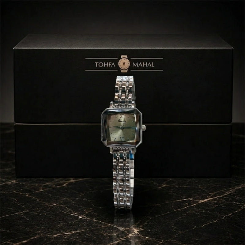 Annie Time Silver Green Ladies
